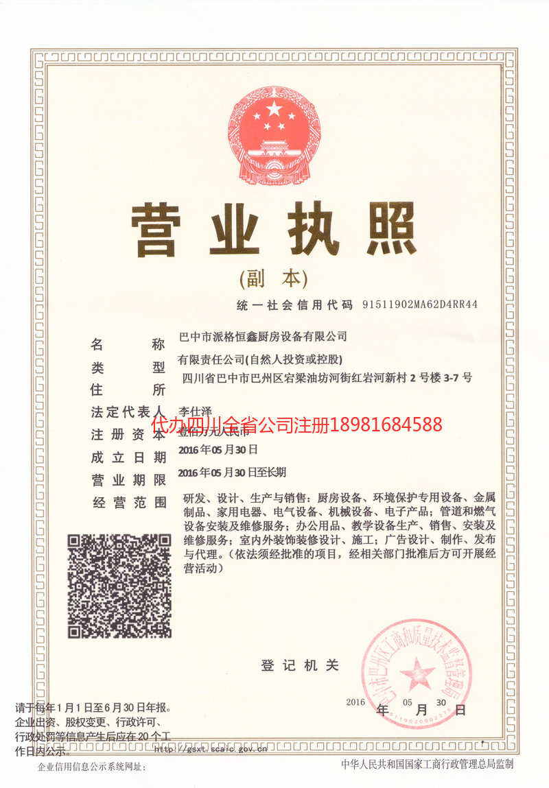 龙海龙海派格恒鑫厨房设备有限公司